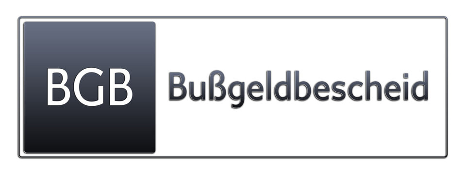BGB - Bu&szlig;geldbescheid - Jura Rechts Abk&uuml;rzung