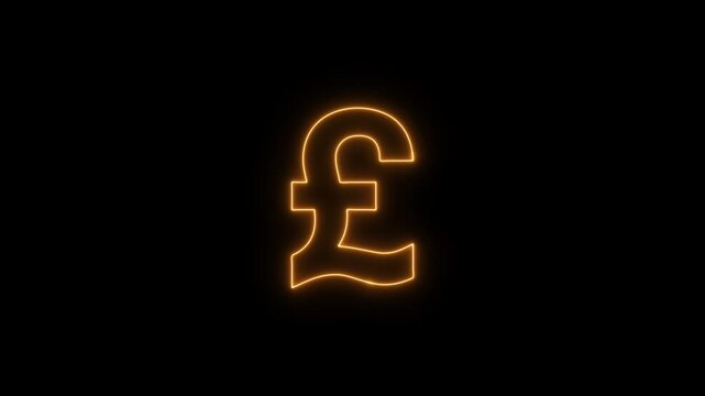 pound currency symbol on black background