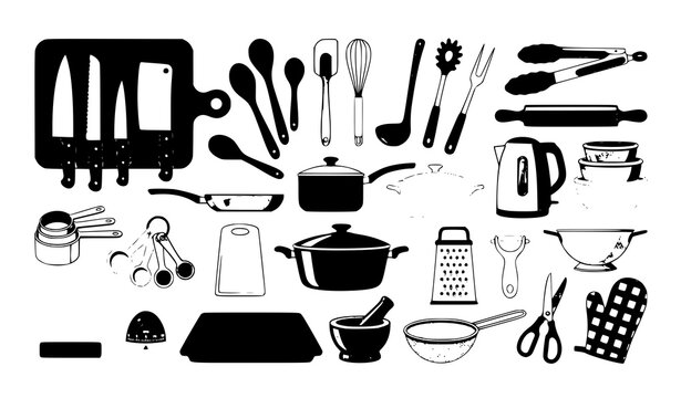 set of kitchen tools