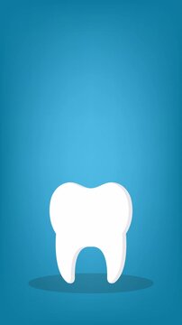 healthy tooth , 4k video animation