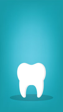 healthy tooth vector icon.