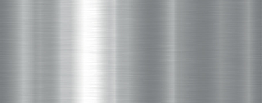Seamless brushed metal texture. Steel background. Vector illustration.