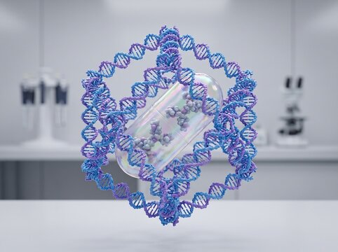 Nanobiotechnology DNA Origami Scaffold Interacting With Targeted Drug Delivery Capsule