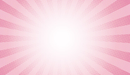 Pink Sunburst Background with Halftone Dot Pattern © Arslan saeed