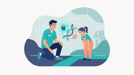 Fototapeta premium Telemedicine Consultation Between A Professional Doctor And A Young Girl Patient For Pediatric Health Assessment