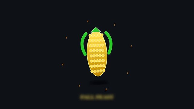 a stylized corn cob illustration animation celebrating an autumn festival while emphasizing essential wildfire prevention tips for rural agricultural landscapes during the harvest season harvest time