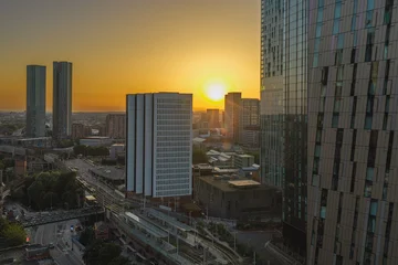 Fototapete Grau sunset city views  © eric