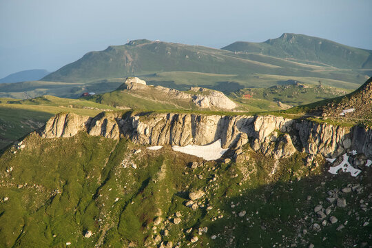 mountain landscape, View from Omu Peak, Bucegi Mountains, Romania 