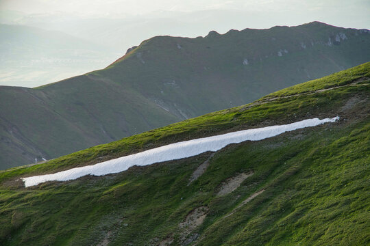 view from the mountain, Tiganesti Ridge, Bucegi Mountains, Romania 