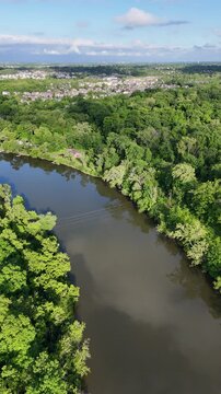 view of the river drone aerial background nobody