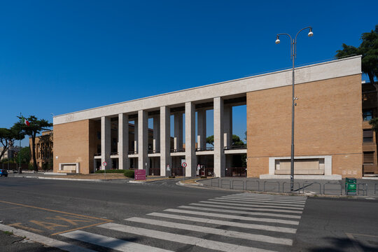The main entrance to the Sapienza University of Rome, Italy