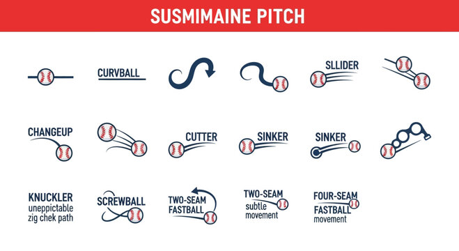 Baseball Pitch Types Infographic: Visual Guide to Different Pitches
