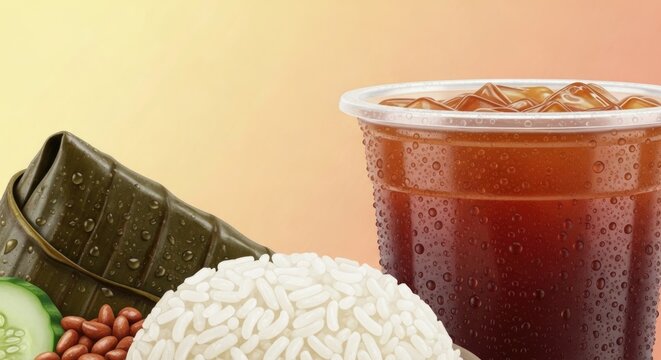 delicious asian food and drink