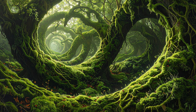 Enchanting forest canopy