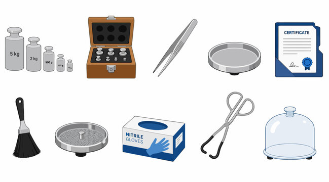 Collection of laboratory and medical equipment items.