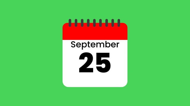 Animated Calendar Highlighting American Indian Heritage Day September 25
