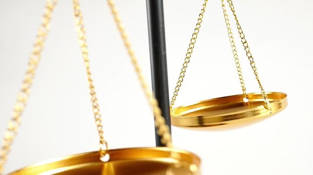 The Balance of Justice and Order. Right Choice Balance. The scales tip in opposing directions. The choice and its consequences. 4k footage