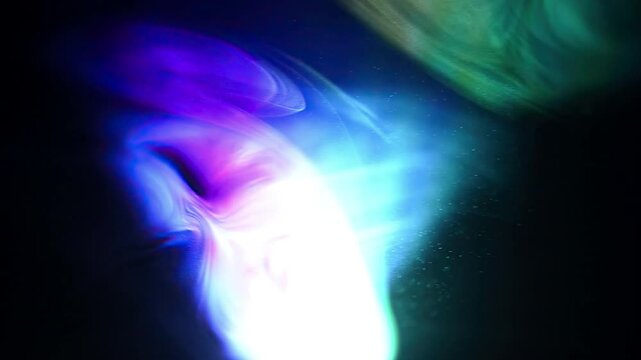 Smoke with Rainbow Color Spotlight