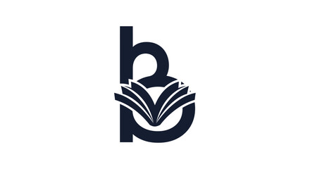 Letter B book logo for education or publishing. © kaninss