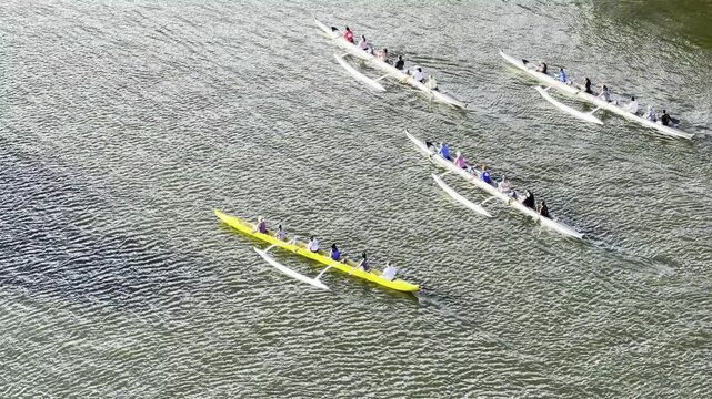 Outrigger boat or Canoe is a watercraft. The Ala Wai Canal is an artificial waterway in Honolulu, Oahu, Hawaii which serves as the northern boundary of the tourist district of Waikiki.