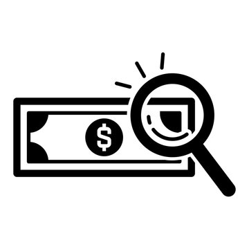 "Beware of counterfeit money" icon / sign