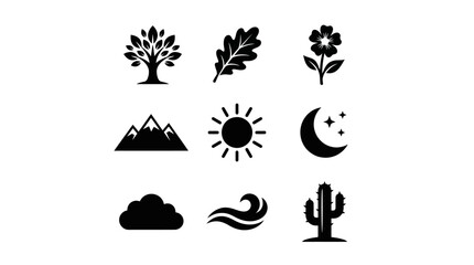 Obraz premium Various Natural Elements and Icons.