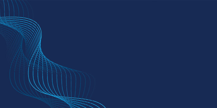 Abstract blue background with wave water circle spiral light texture. Vector illustration for presentation design with modern futuristic corporate