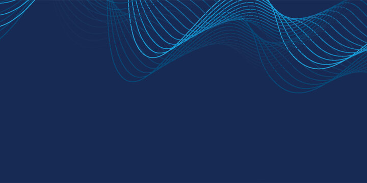 Abstract blue background with wave water circle spiral light texture. Vector illustration for presentation design with modern futuristic corporate
