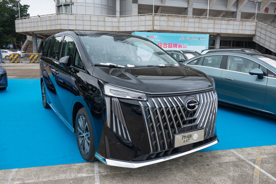 ZHONGSHAN GUANGDONG China-Aprill 11 2026: a black GAC M8 2.0T car.