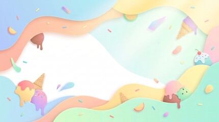 Obraz premium Soft Pastel Abstract Background with Organic Shapes and Copy Space