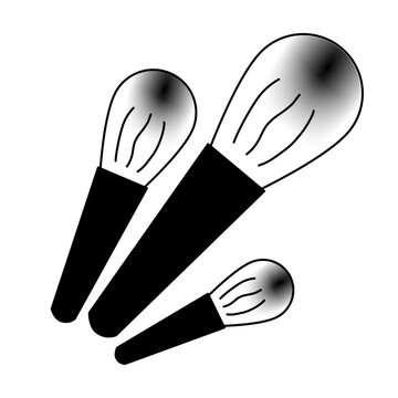 brush makeup for blush on and fixer vector icon