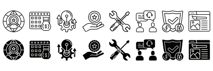 Translation icon set. language and knowledge symbol. Vector illustration © Roronoa15