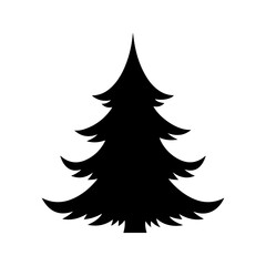 Fototapeta premium Silhouette of a Christmas Tree.