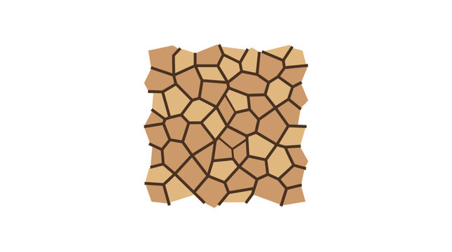 A seamless pattern of cracked dry earth texture with irregular polygon shapes.