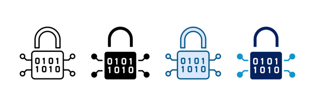 Decryption Icon Set Multiple Style Collection