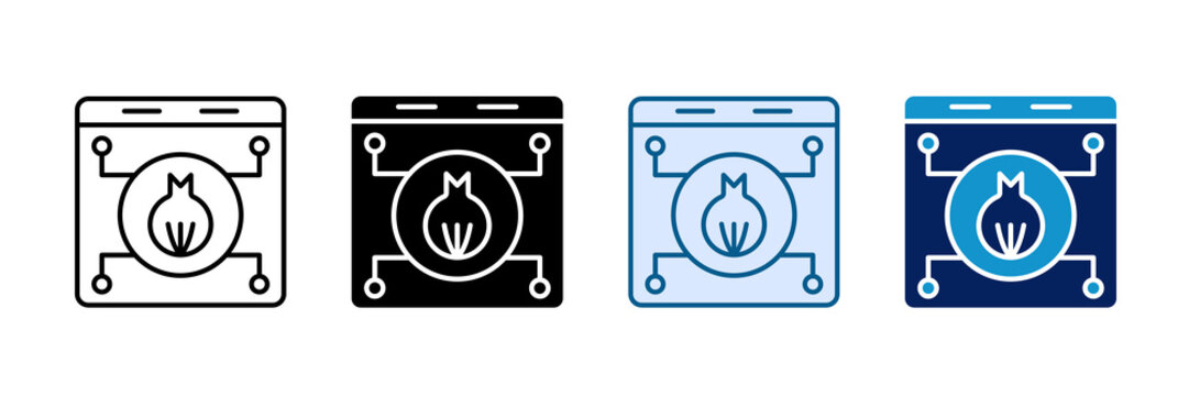 Hidden Service Icon Set Multiple Style Collection