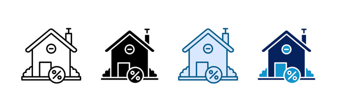 Mortgage Icon Set Multiple Style Collection