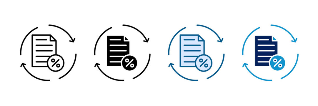 Refinance Icon Set Multiple Style Collection