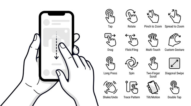 Smartphone Gestures and User Interface Icons