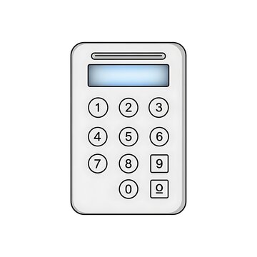 White numeric keypad on clean background.