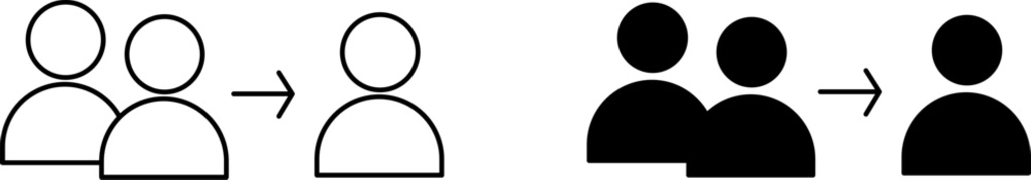 Customer Churn Loss Icon Outline and Solid Style