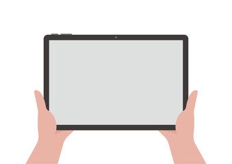 タブレットを持つ手のベクターイラスト素材 © ayumisnzk
