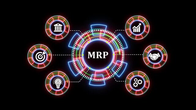 Abstract mpr business data technology concept. motion graphic of futuristic interface.