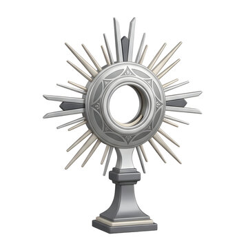 Silver Catholic Monstrance Religious Vessel