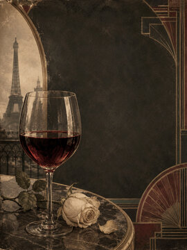 paris melancholy wine glas