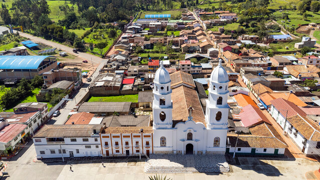 Susac&oacute;n, Boyac&aacute; - Colombia. February 28, 2026. San Pablo Apostol Parish is a Colombian Catholic church.