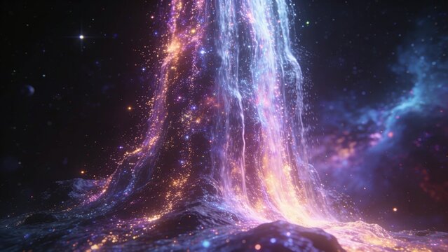 Nebula in space with vibrant colors and magical appearance