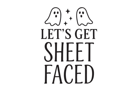 Two ghost shapes with text on a white background