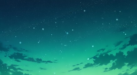 Fototapeta premium Night Sky with Stars and Clouds.