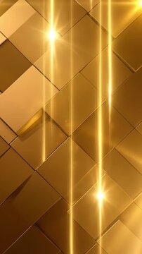 Luxurious gold mosaic background with clean light streaks moving with elegant reflection and shine